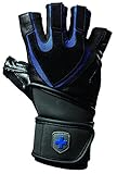 Harbinger Men's Training-Grip Wristwrap Weightlifting Gloves with TechGel-Padded Leather Palm (Pair), Large