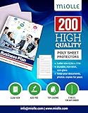 Sheet Protectors – Clear Plastic Sheets Protector 8.5 x 11 – Letter Size Sheet Protectors 11 Holes for Any Binder 200 Pack