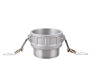 Hgzaccompany Aluminum Type B Cam Lock Fittings,Cam and Groove Hose Fitting,4" Female Coupler x 4" Hose Barbed 1 Pcs