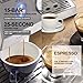 Espresso Machine Coffee Machine 15 Bar Stainless Steel Coffee Brewer with Milk Frother Wand, Package w/Free Milk Frothing Pitcher, for Cappuccino, Latte and Mocha (Stainless Steel) (Silver)