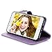 Mavis's Diary for iPhone 7 Plus Case, iPhone 8 Plus Case Wallet Embossed Floral Butterfly PU Leather Folio Elegant Flip Case, Card Slots, Soft TPU Inner Cover Violet