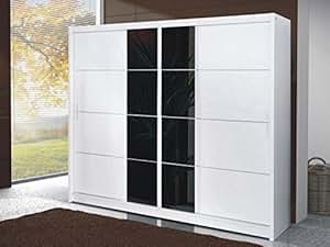 Armario de puertas correderas 250 cm, ancho PORTO blanco por DAKO