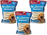 (3 Pack) Pet Factory U.S.A. Beef Hide Chip Rolls Chews for Dogs, Small/5