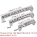Lsgoodcare Crystal Glass Drawer Handles Silver Europe Simple U Shape Rhinestone Dresser Cupboard Pull, 10Pack 5.4