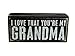 Gift for Grandma from Grandson or Granddaughter for Birthday Mother's Day or Christmas - Grandmother Wooden Plaque Teddy Bear for Grandparents Perfect Sentimental Present for Nana