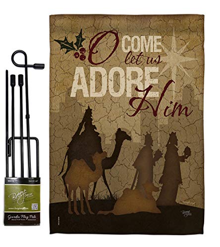 Breeze Decor GS114111-BO Let Us Adore Him Winter Nativity Impressions Decorativ…