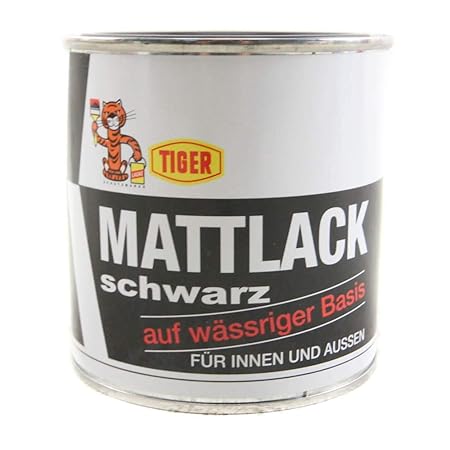 Rostschutzlack Tiger Mattlack schwarz matt 0,375l