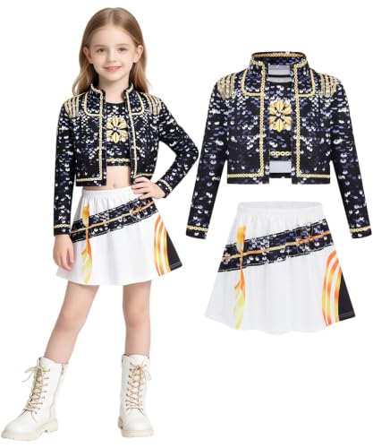 Golden Pop Singer Hunters Costume Kids Girls Halloween Costumes Jacket Set at Amazon