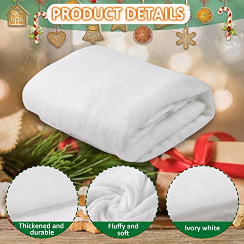 2 Pack 3 x 8 Ft Fake Snow Blanket, Thickened Christmas Faux Snow Sheet