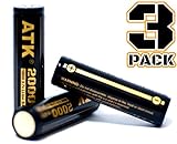 3.7v 18650 Battery | Built-in Over Heat & Charge Protection Board | 3400 mAh Li-ion Rechargeable Batteries (3pc 2000mAh)