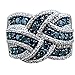 WensLTD Exquisite 925 Silver White Sapphire Ring Wedding Engagement Bridal Jewelry Rings for Womens Girls (US Size 8, Blue)