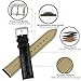 SIMCOLOR Leather Watch Band - Choice of Color & Width (16mm,18mm,20mm,22mm or24mm) Premium Genuine Cowhide Replacement Watch Strap for Men and Women(16mm,Black)