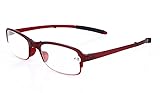 SOOLALA Red Mini TR90 Folding Reading Glasses with