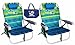 Tommy Bahama Backpack Beach Chairs with One Medium Tote Bag - Pack of 2 - Green