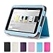 GMYLE Aqua Blue PU Leather Slim Folio Magnetic Flip Stand Case Cover with Sleep/ Wake Function for Barnes & Noble Nook HD 7" inches Tablet