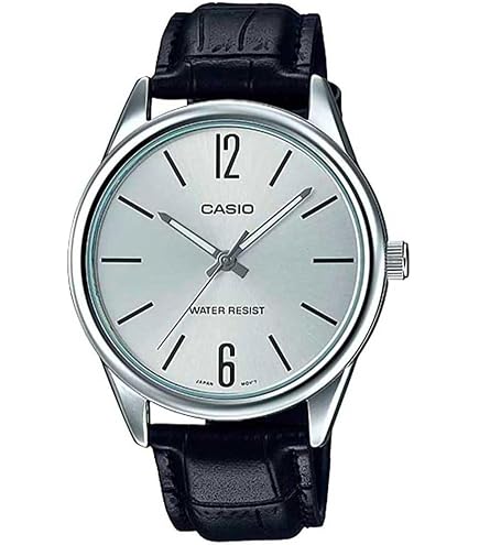 Amazon.com: Casio MTP-VT04L-7E Men's Minimalistic Black Leather