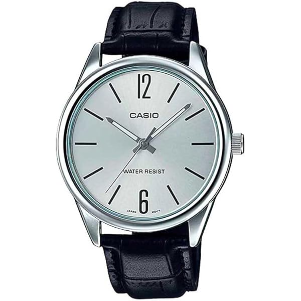 Casio MTP-V002D-7B3 - Orologio Uomo Analogico Al Quarzo, Quadrante Bianco Con Numeri Romani, Data, Acciaio Inox