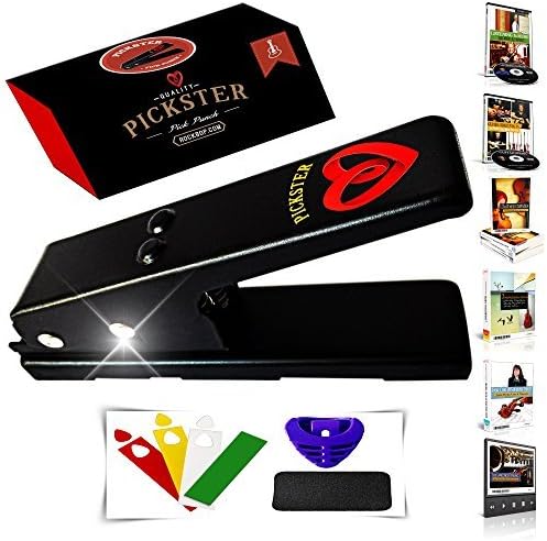 ROCKBOP Pickster DIY Pick Punch Studio - Includes 4 Starter Strips, Pick Holder, Sandpaper