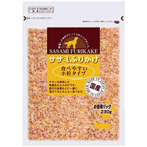 VAふりかけ 犬用おやつ 鶏ささみ小粒タイプ 230グラム (x 1)商品画像