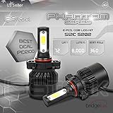 72W 8000LM US BridgeLux COB LED Chip Headlight Conversion Kit - White 6000K Replace Halogen Bulbs - Fog Light Bulbs - 5202