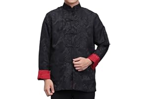 WECOTTON Kung Fu Tops Uniform Tang Men Chinese Traditional Clothing Hanfu Martial Arts