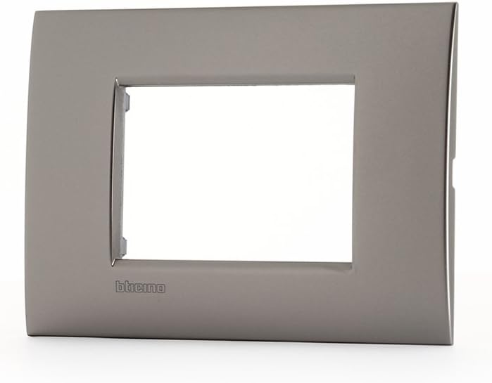 Bticino LNC4803NK Livinglight Air Plate 3 Modules, Satin Nickel, Metallic - Image 3