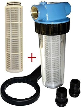 GÜDE Filter + 2 Filterkartuschen Einsätze (lang) für Hauswasserwerke 94462+63