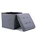 WoneNice Folding Storage Ottoman Cube Foot Rest Stool Seat- 15