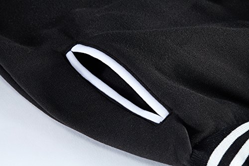 Trifuness Varsity Jacket Letterman Jacket Baseball Jacket with Long Sleeve Banded Collar