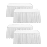 4 Pack Table Skirt 29 in x 14 ft Tablecloth
