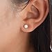 Opal Earrings stud 14K Gold Filled 4mm White Opal Stone