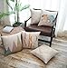 YeeJu Set of 4 Geometric Decorative Throw Pillow Covers Cotton Linen Square Cushion Covers Outdoor Couch Sofa Home Pillow Covers 20x20 Inch