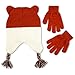 ABG Accessories Big Girls Critter Collection Acrylic Knit Winter Laplander Hat and Matching Glove Set