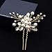 Fairy Moda Gold Leaf Bridal Hair Pins Bohemian Wedding Hair Piece Jewelry Updo Accessories ( Set of 3 )
