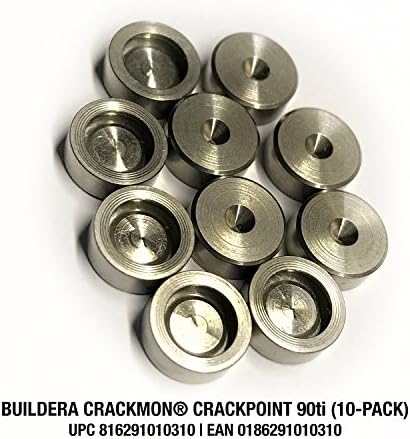CRACKMON CRACKPOINT 90ti Caliper Crack Mark (10-Pack), Titanium, Corrosion and Tamper-Resistant Crack Monitoring on High-Traffic Floors, Foundations, Slabs, Walls, and Ceilings