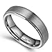 King Will BASIC 6mm Tungsten Carbide Wedding Ring Brushed Center Polished Engagement Bands 12