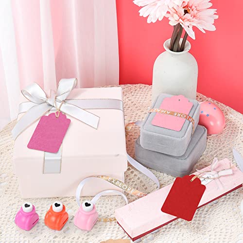 SallyFashion 200 PCS Color Gift Tags, Hanging Tags Labels with String, Heart Hole Punch for Gifts Arts and Crafts Valentines Wedding Birthday Holiday