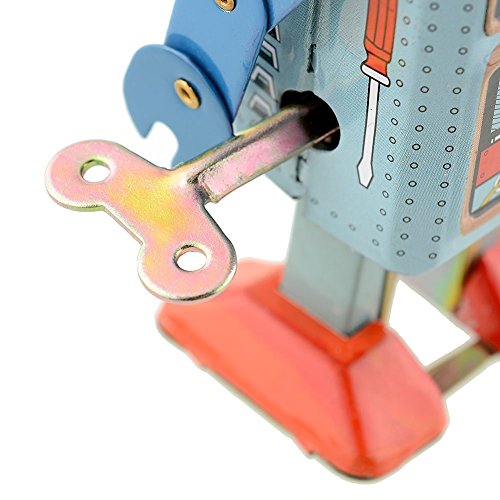 Actopus Vintage Style Windup Toys Robot Metal Tin Clockwork Spring for Novalty Xmas Gift