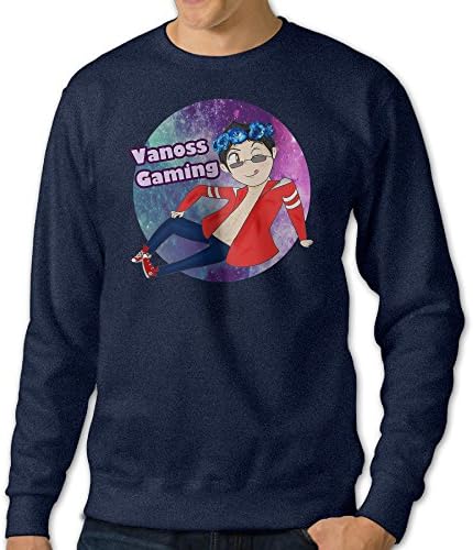 Men's Vanossgaming Gold Owl Round Collar Pullover Hooded SweatshirtNavy Size XL