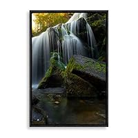 Framed Canvas Wall Art Waterfall Canvas Prints Home Artwork Decoration for Living Room,Bedroom - 16x24 inches