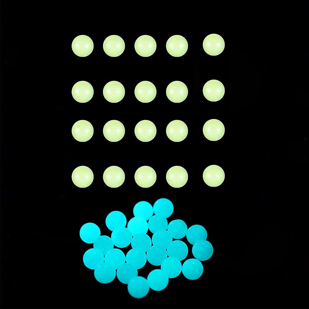 20 PCS - Quartz Pearl Balls UV Reactive Quartz Balls for Glass Collector,4mm OD Quartz Balls Glow in The Dark，Glowing Quartz Balls for Glass Hookah (GlowBlue)