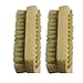 AnHua® 2PCS Hand Food Washing Fingernail Nail Brush Bristle & SPA Oil Massage Brush, Wood Handle & Natural Bristle Manicure Brush