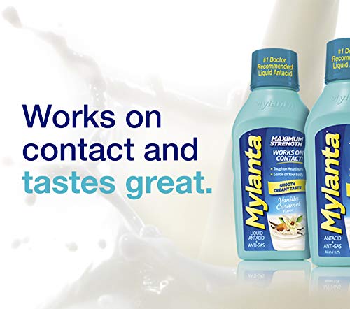 Mylanta Antacid and Gas Relief, Maximum Strength Formula, Classic Flavor, 12 Fluid Ounce