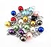 yueton 20pcs Colorful Pearl Dangle Charms Pendant with Lobster Clasp Jewelry Making Accessory Fit Floating Locket Charms Necklaces (Silver)