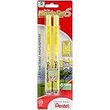 Pentel Handy-line S Retractable Highlighter, Chisel Tip, Yellow Ink, 2/ Pack (SXS15BP2G)