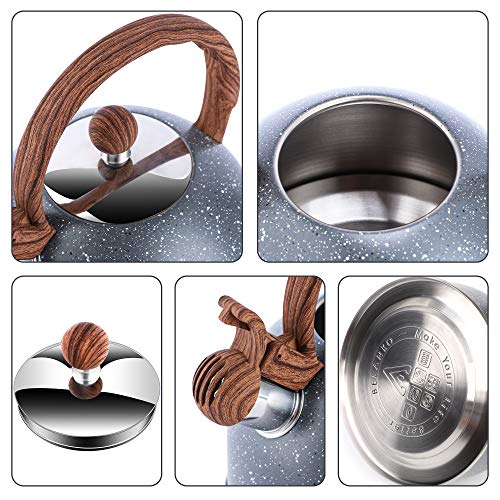 Tea Kettle, 2.3 Quart / 2.5 Liter BELANKO Stainless Steel Tea Kettles