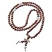 Top Plaza Unisex 108 Natural Wood 6mm 8mm Beads Bracelet Meditation Buddhist Rosary Mala Necklace (6mm Cat's Eye Sandalwood #1)