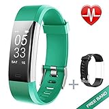 Lintelek Fitness Tracker, Heart Rate Monitor Activity Tracker with Connected GPS Tracker, Step Counter, Sleep Monitor, IP67 Waterproof Smart Pedometer for Kids, Women and Men