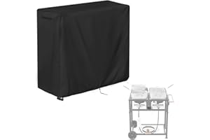 Aidetech Outdoor Fryers Cover for FIRE RIOT Deep Fryer with Double Burner Propane Stove Outdoor, Portable Waterproof Turkey Fryer Cover - 29" D x 18.5" W x 31" H