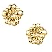 14KT Yellow Gold Small 0.43 Inch Diameter Flower Earring Jackets